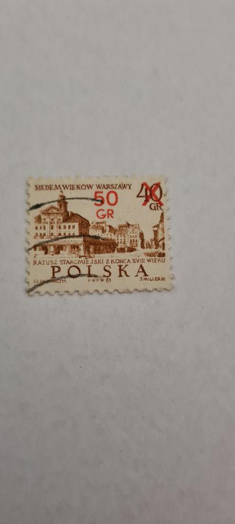 8260 polen 700 jaar warschau overdruk 50 over 40 gr, Verzenden, Polen