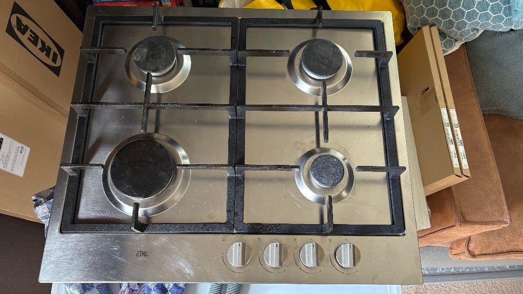 Gaskookplaat propaan 4-pits ZGAN, Ophalen, 4 kookzones, Zo goed als nieuw, Inbouw