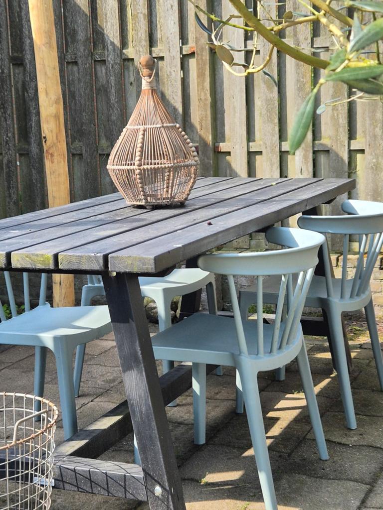 Woood Bliss Outdoor Tuinstoel met Spijlen – Kunststof Jadegr, Ophalen, Kunststof, Stapelbaar