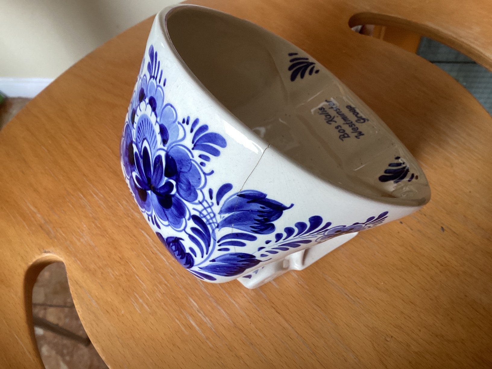 Kolen Mijn karretje // Delfts Blauw / hoog 10 cm. Beschadigd, Antiek en Kunst, Antiek | Keramiek en Aardewerk, Ophalen of Verzenden