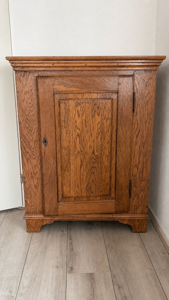 Antieke kaaskast / provisie kast, eiken, b102 x h125 x d47, 100 tot 150 cm, 100 tot 150 cm, Eikenhout, 25 tot 50 cm