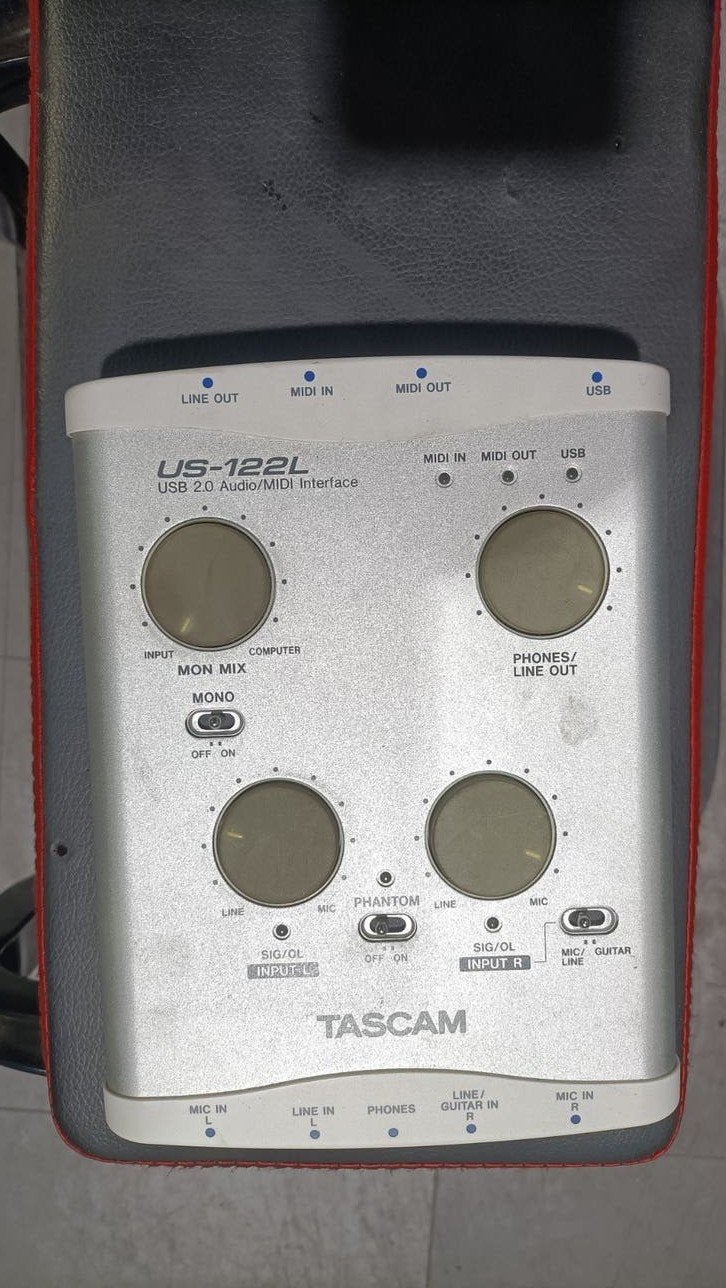 Tascam US-122L USB 2.0 Audio/MIDI Interface, Ophalen of Verzenden, Gebruikt, Minder dan 5 kanalen, Microfooningang