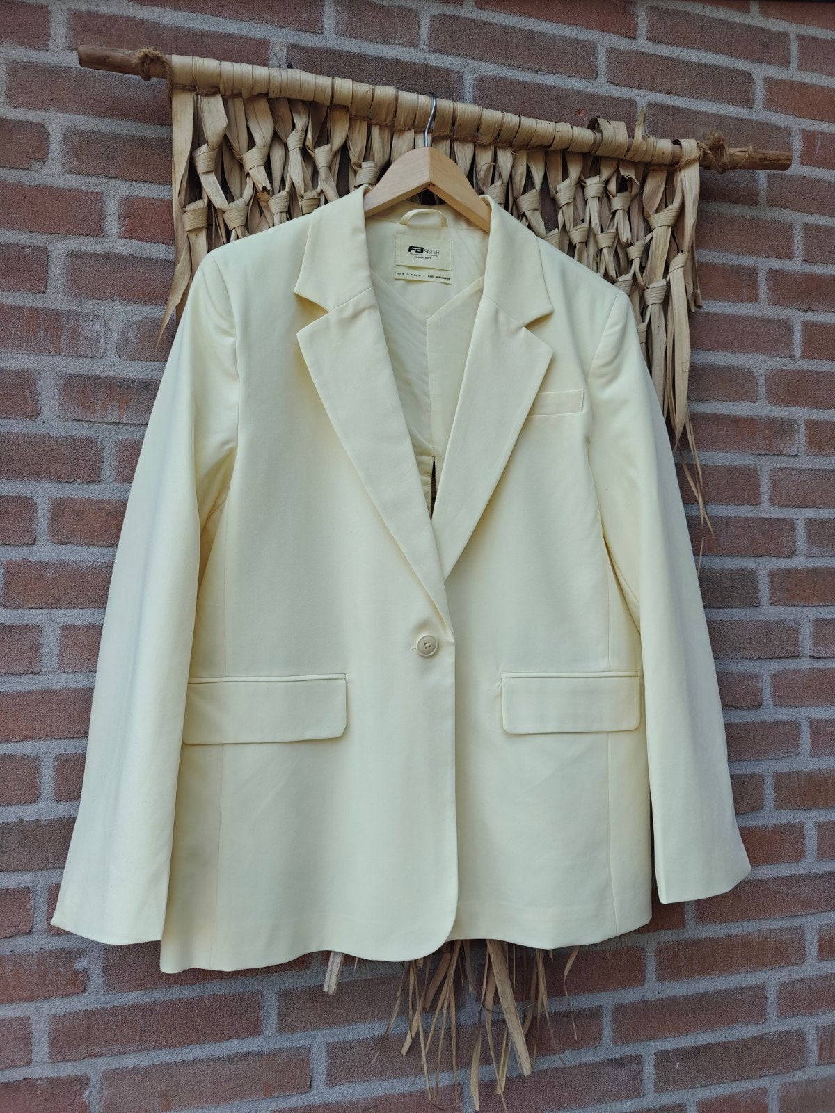 FB Sister Blazer Dept. Jasje Maat M - Zo goed als nieuw, Maat 38/40 (M), Geel, Ophalen of Verzenden, Zo goed als nieuw