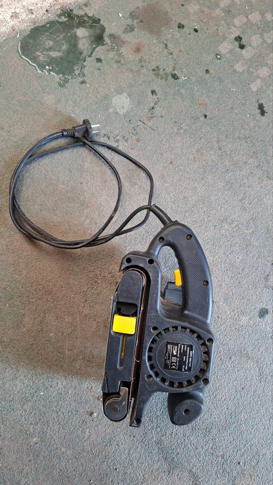 Bandschuurmachine DMV-HB2102 850W, Ophalen of Verzenden, Gebruikt, 600 tot 1200 watt, Bandschuurmachine