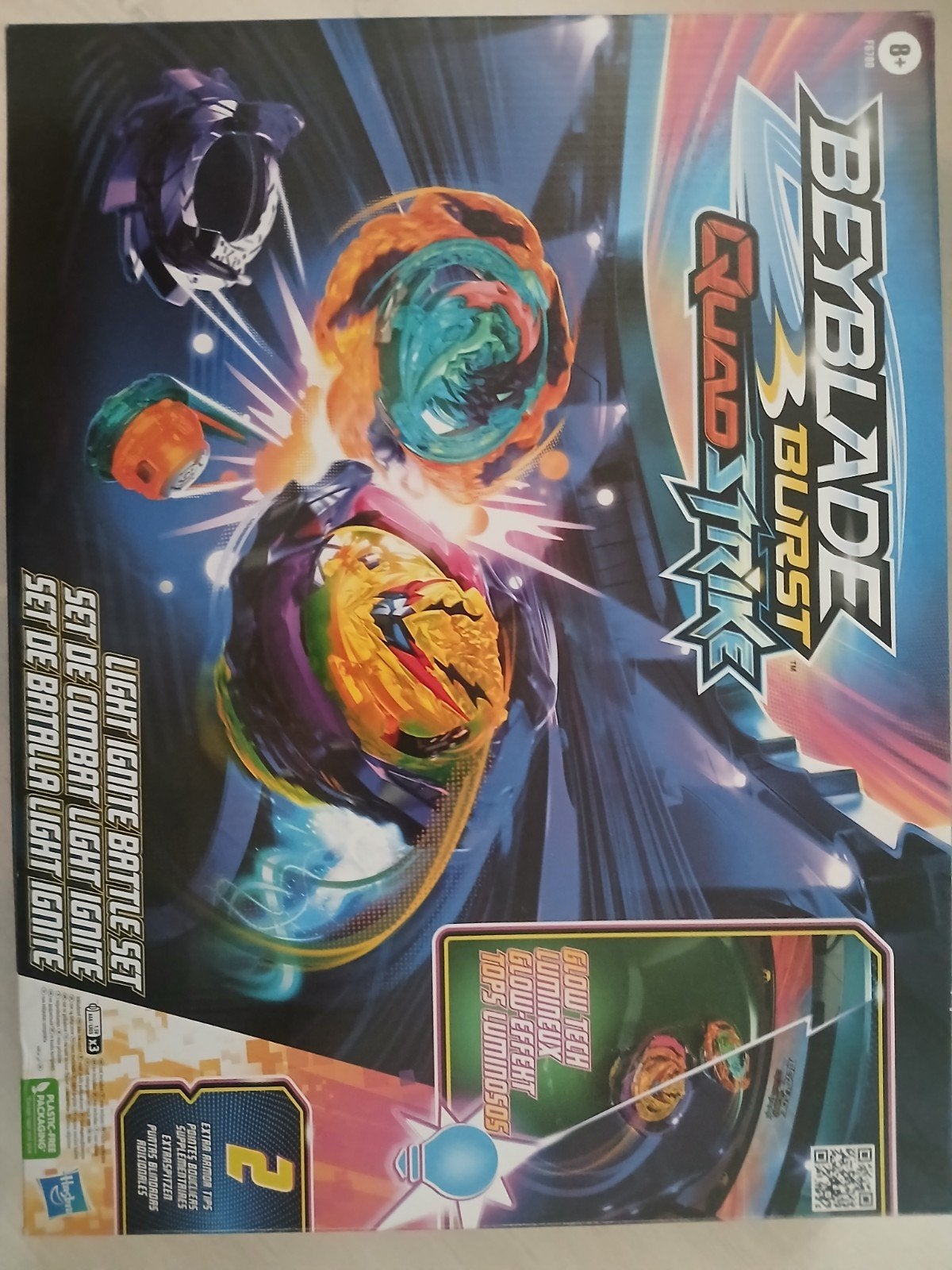 Beyblade Burst QuadStrike Light Ignite Battle Set, Ophalen of Verzenden, Zo goed als nieuw, Jongen of Meisje