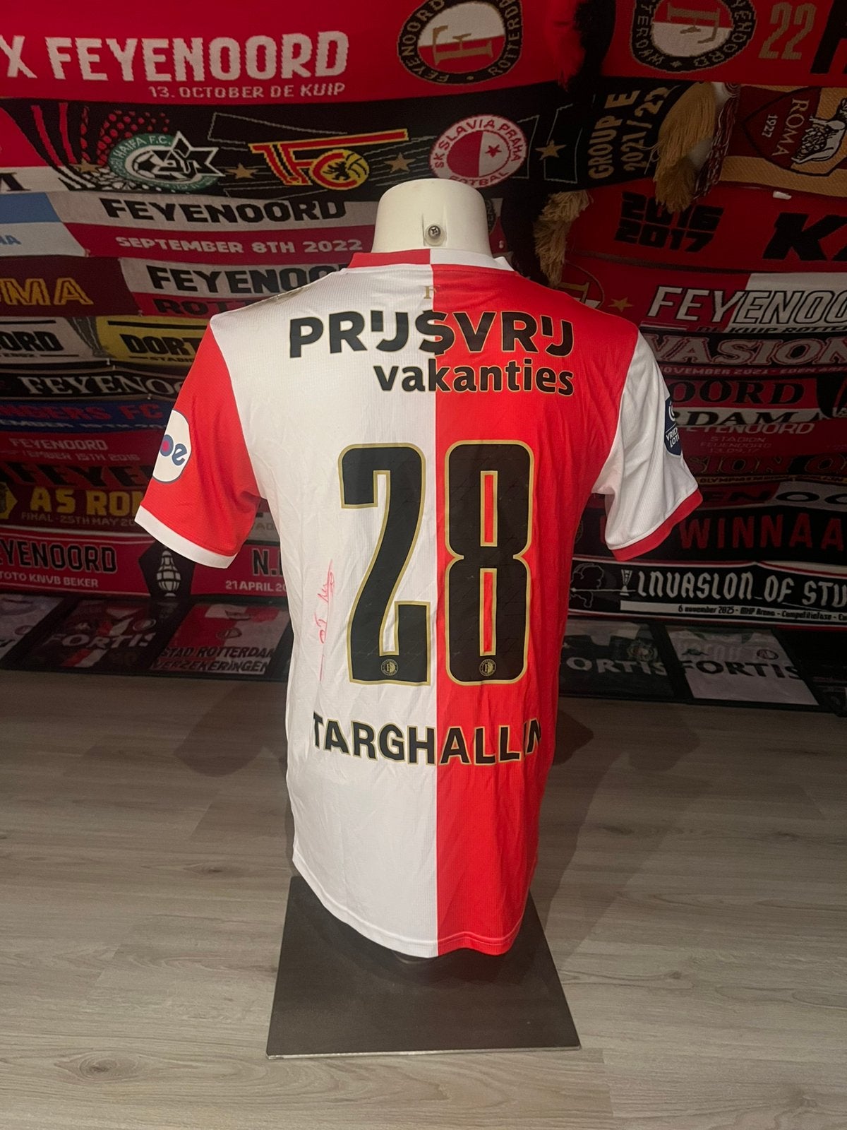 Matchworn + Gesigneerd Targhalline, Ophalen of Verzenden, Gebruikt, Feyenoord, Shirt