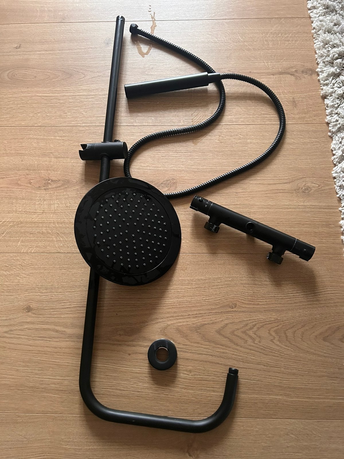 Regendouche zwart compleet, Doe-het-zelf en Verbouw, Ophalen, Zo goed als nieuw, Douche