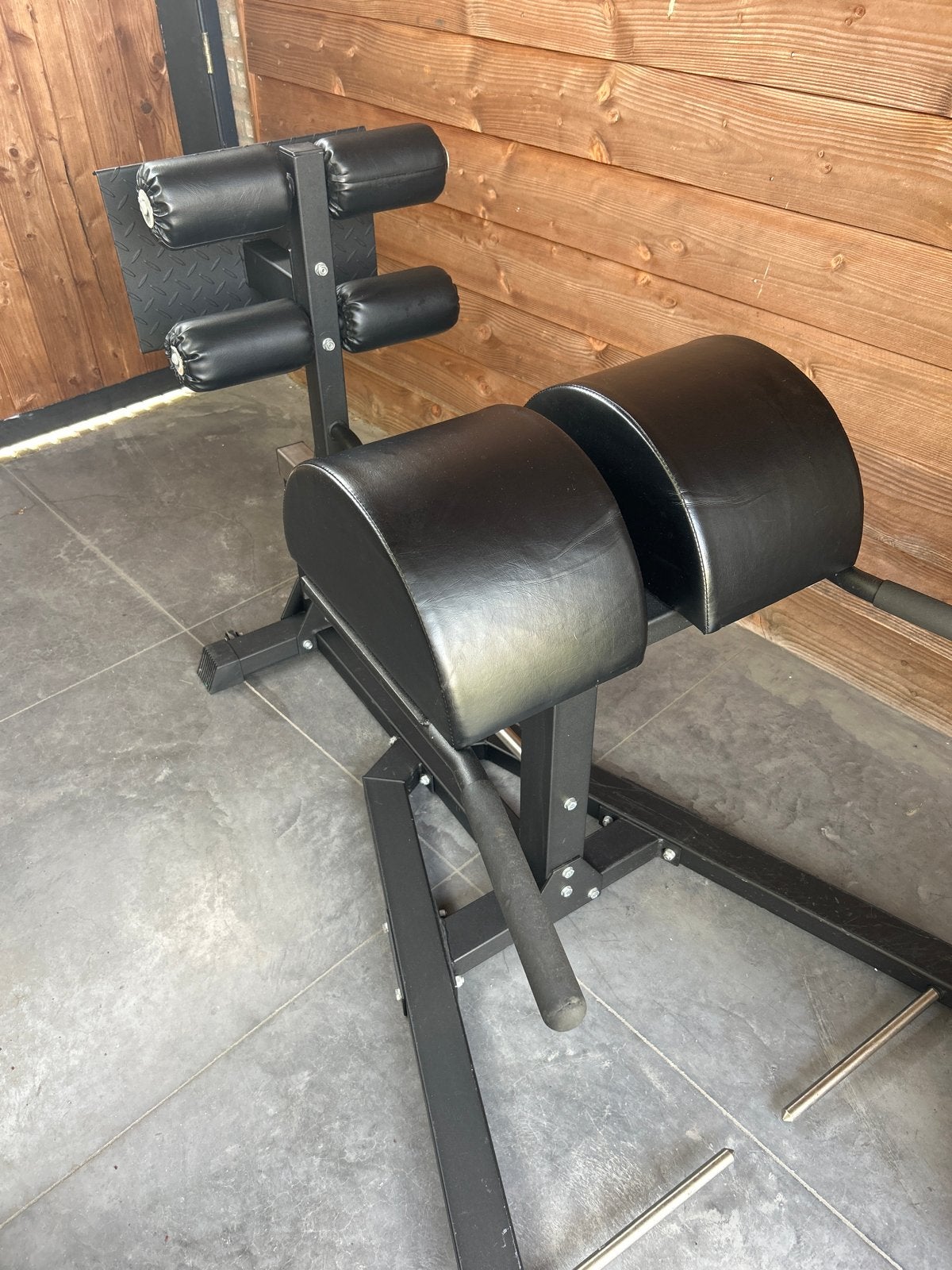 Lifemaxx Crossmaxx GHD (Glute Ham Developer) PRO Black, Sport en Fitness, Ophalen, Gebruikt, Rug, Fitnessbank