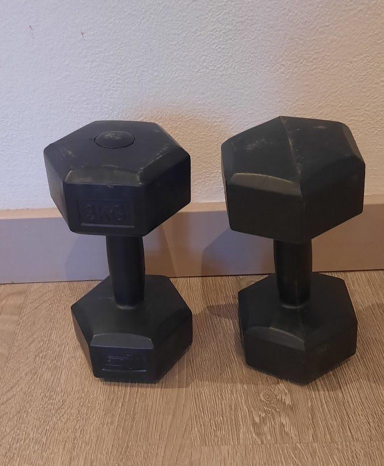 2 Halters van 3 kilo, Ophalen of Verzenden, Gebruikt, Benen, Halterset