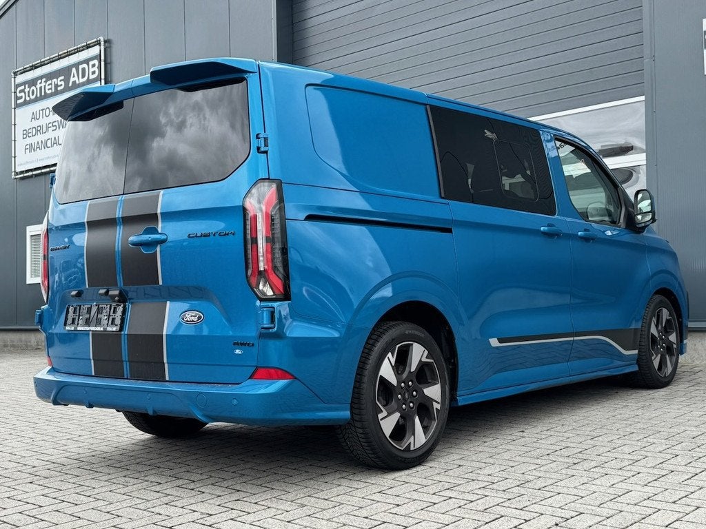 Ford Transit Custom 320 2.0 TDCI L1H1 Sport DC AWD 170pk | E, Automaat, Gebruikt, Zwart, Blauw