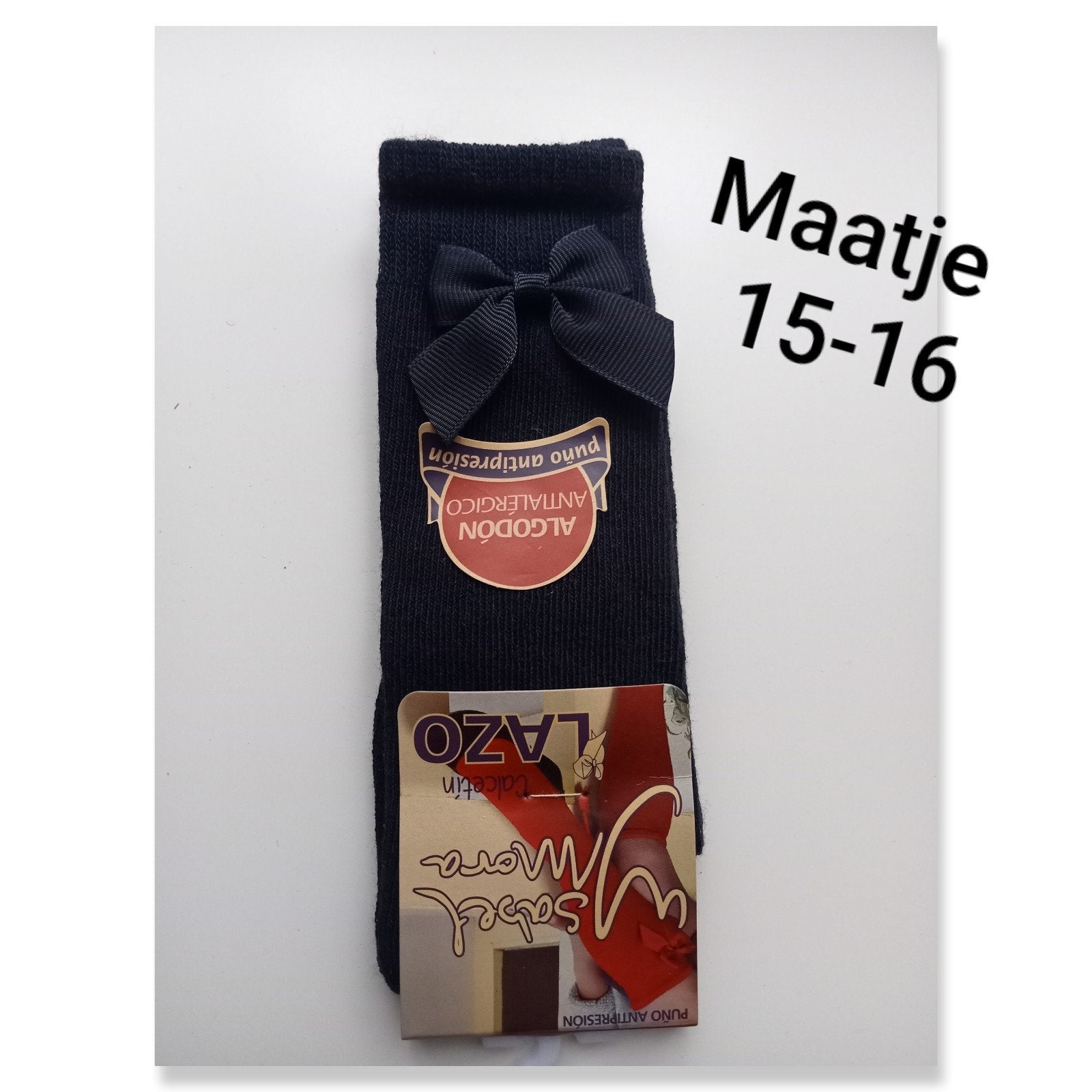 Kinderkousen tot je knie met strik of pompon - Diverse maten, Kinderen en Baby's, Nieuw, Ophalen of Verzenden, Sokken, Lazo