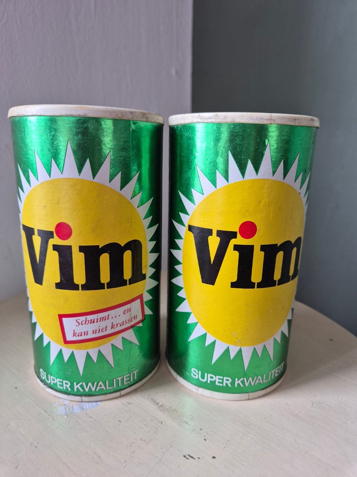2x vintage Vim schuurmiddel Vol ! 52 cent, Verzamelen, Ophalen of Verzenden, Gebruikt, Overige