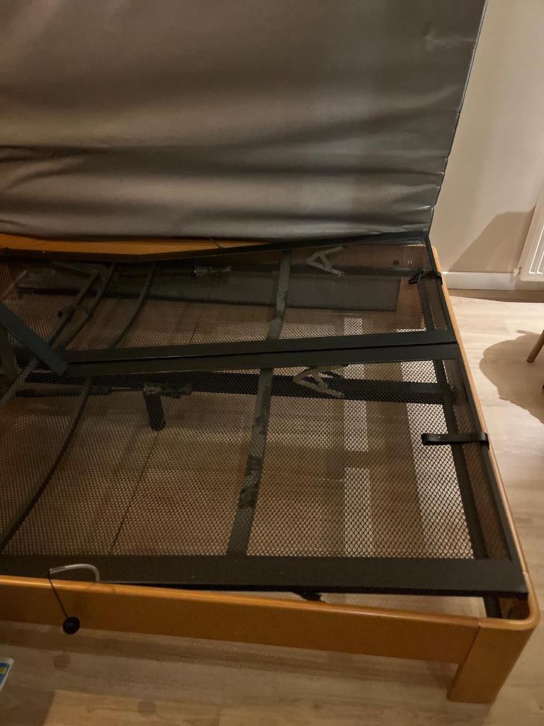 Auping verstelbare bedbodems 2x, Huis en Inrichting, Ophalen, Gebruikt, 90 cm, Eenpersoons
