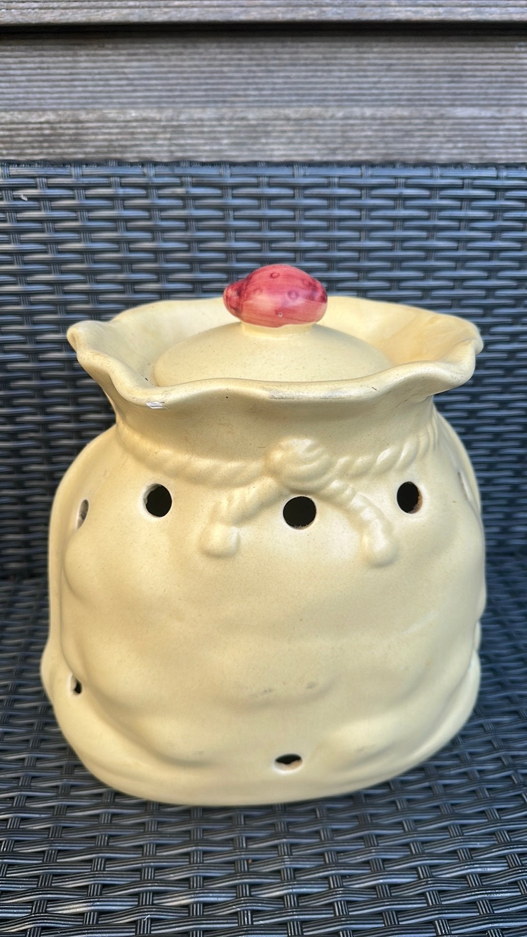 Aardappel voorraad pot, Ophalen, Gebruikt, Geel, Steen/keramiek