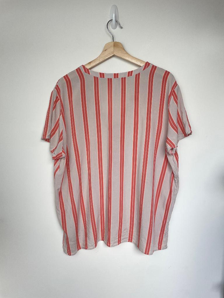 Hanro Lounge blouse maat L rood beige gestreept, Kleding | Dames, Ophalen of Verzenden, Zo goed als nieuw, Rood, VOF UC-MAN