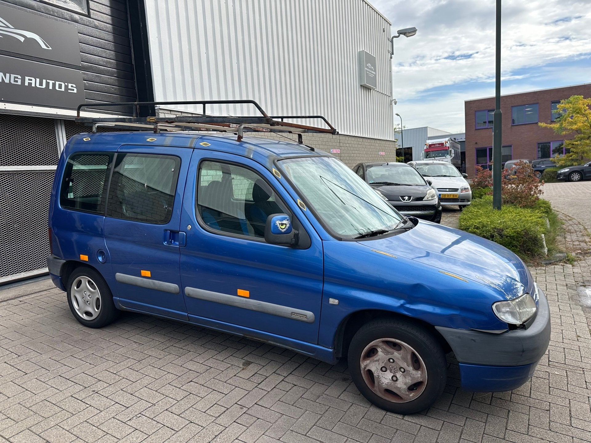 Citroen Berlingo 1.4i Multispace | DUBBEL CABINE | ZO MEENEM, Auto's, Stof, Zwart, 4 cilinders, Blauw