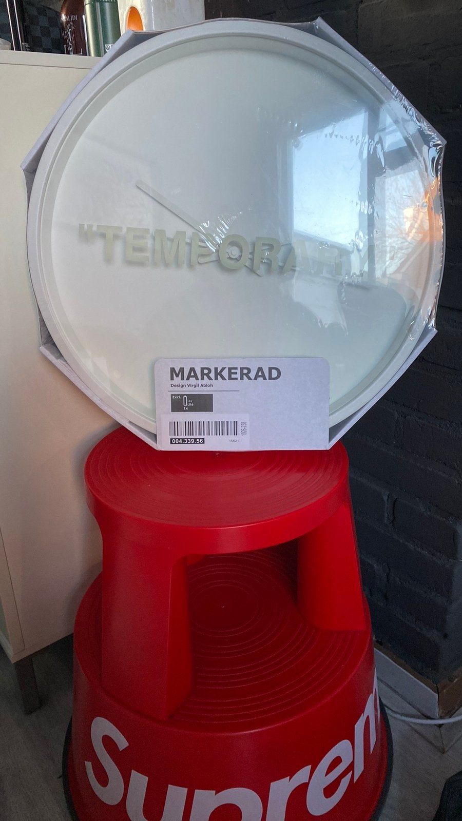 Virgil Abloh X Markerad Klok, Ophalen of Verzenden, Nieuw, Wandklok