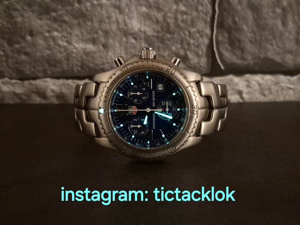 TAG Heuer Professional Chronograph "Jason Bourne" Quartz, Sieraden, Tassen en Uiterlijk, Horloges | Heren, Staal, Gebruikt, Staal