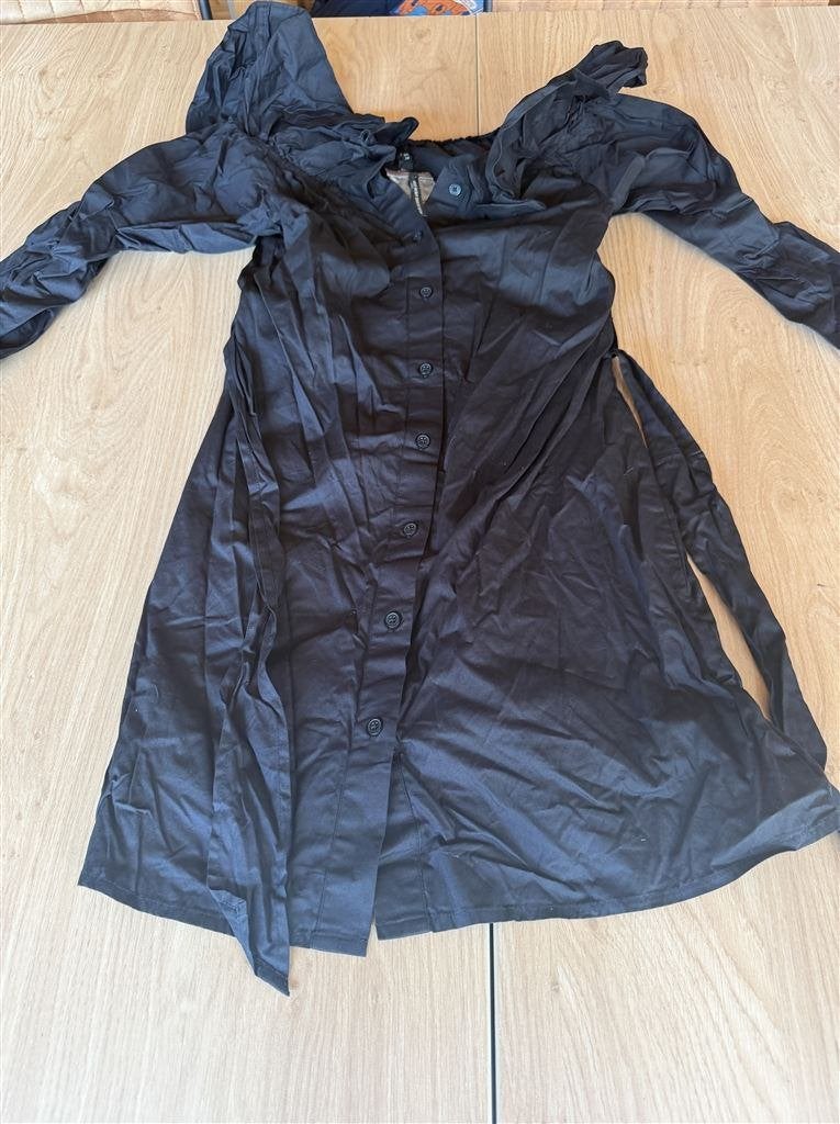 River Island Zwarte Katoenen Shirt Dress - Maat 38, Maat 38/40 (M), Zwart, Ophalen of Verzenden, Zo goed als nieuw