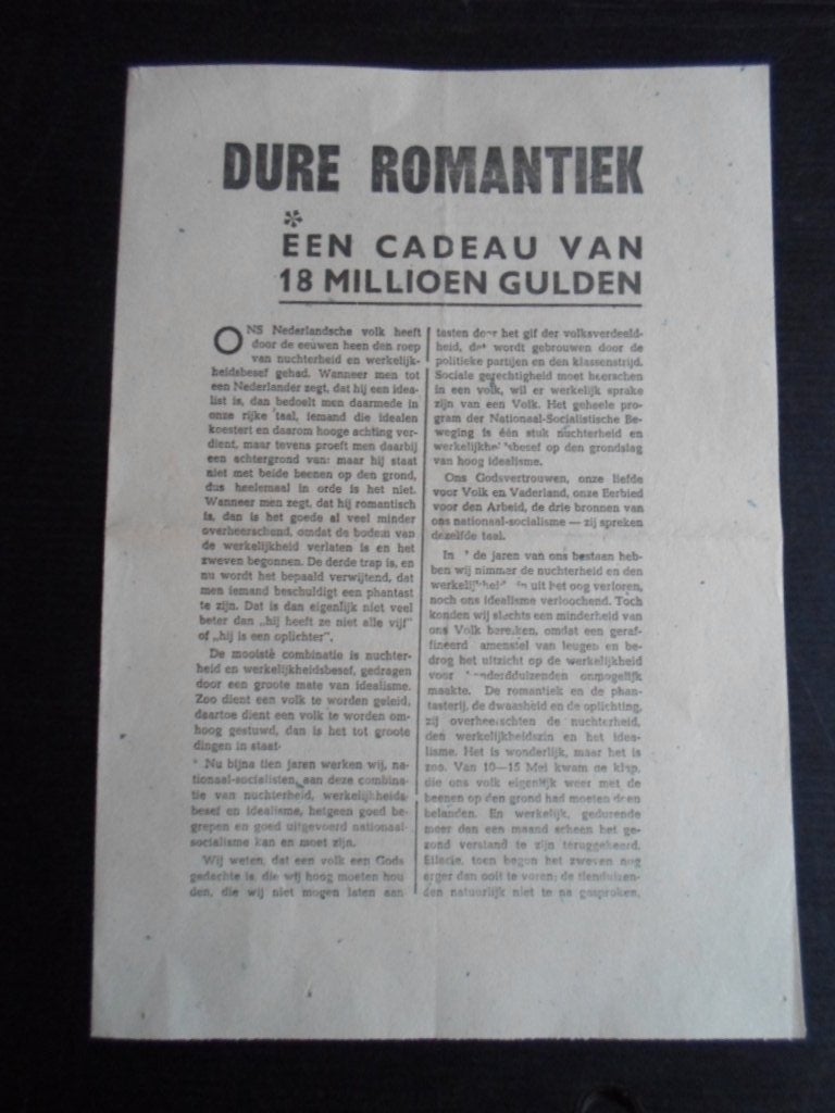 Rede van Mussert, 5 maart 1941, Verzamelen, Ophalen of Verzenden, Nederland, Boek of Tijdschrift