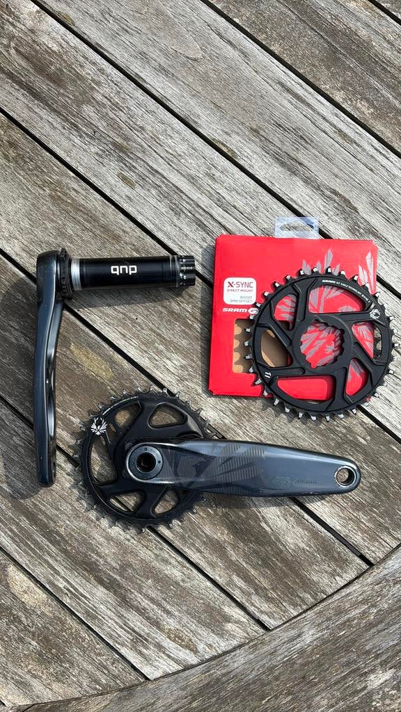 SRAM GX DUB crankstel, Crankstel of Pedalen, Gebruikt, Ophalen of Verzenden, Aluminium