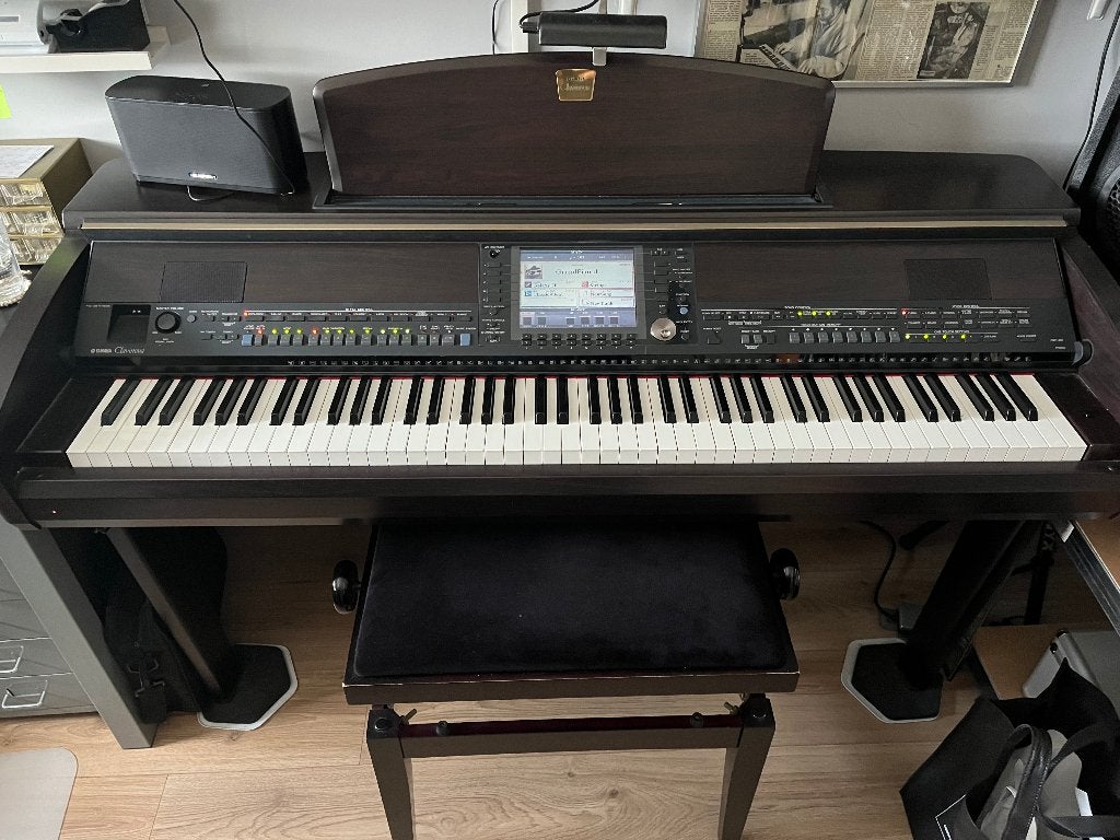 Te koop Yamaha Clavinova CVP407., Ophalen, Bruin, Digitaal, Zo goed als nieuw
