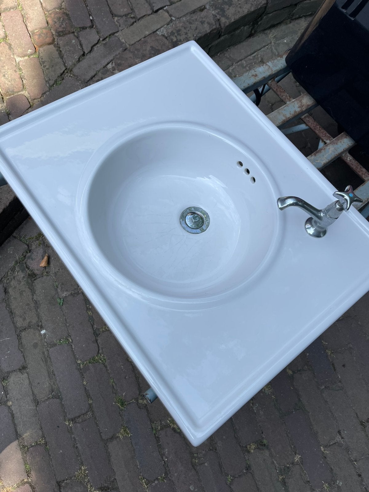 Wasbakje (steen) italiaans ikea design, Ophalen, Gebruikt, 50 tot 100 cm, Minder dan 100 cm