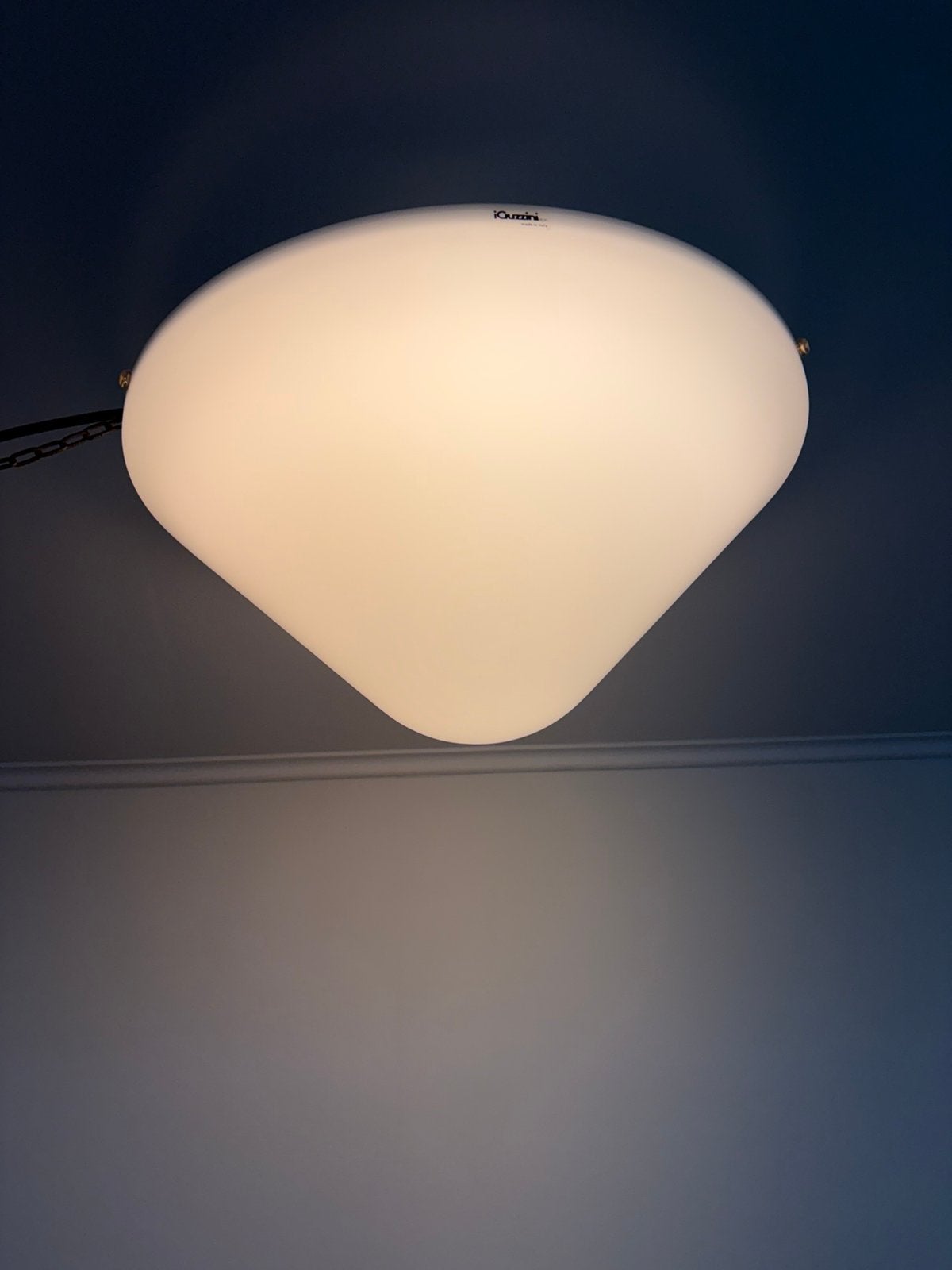 Iguzzini Elpis plafondlamp / plafonniere Alberto Guarneri, Ophalen, Kunststof, Inclusief lichtbron, Vintage