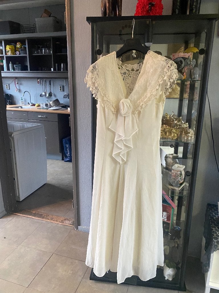 Jurk, Kleding | Dames, Ophalen, Wit, Maat 36 (S), Gedragen