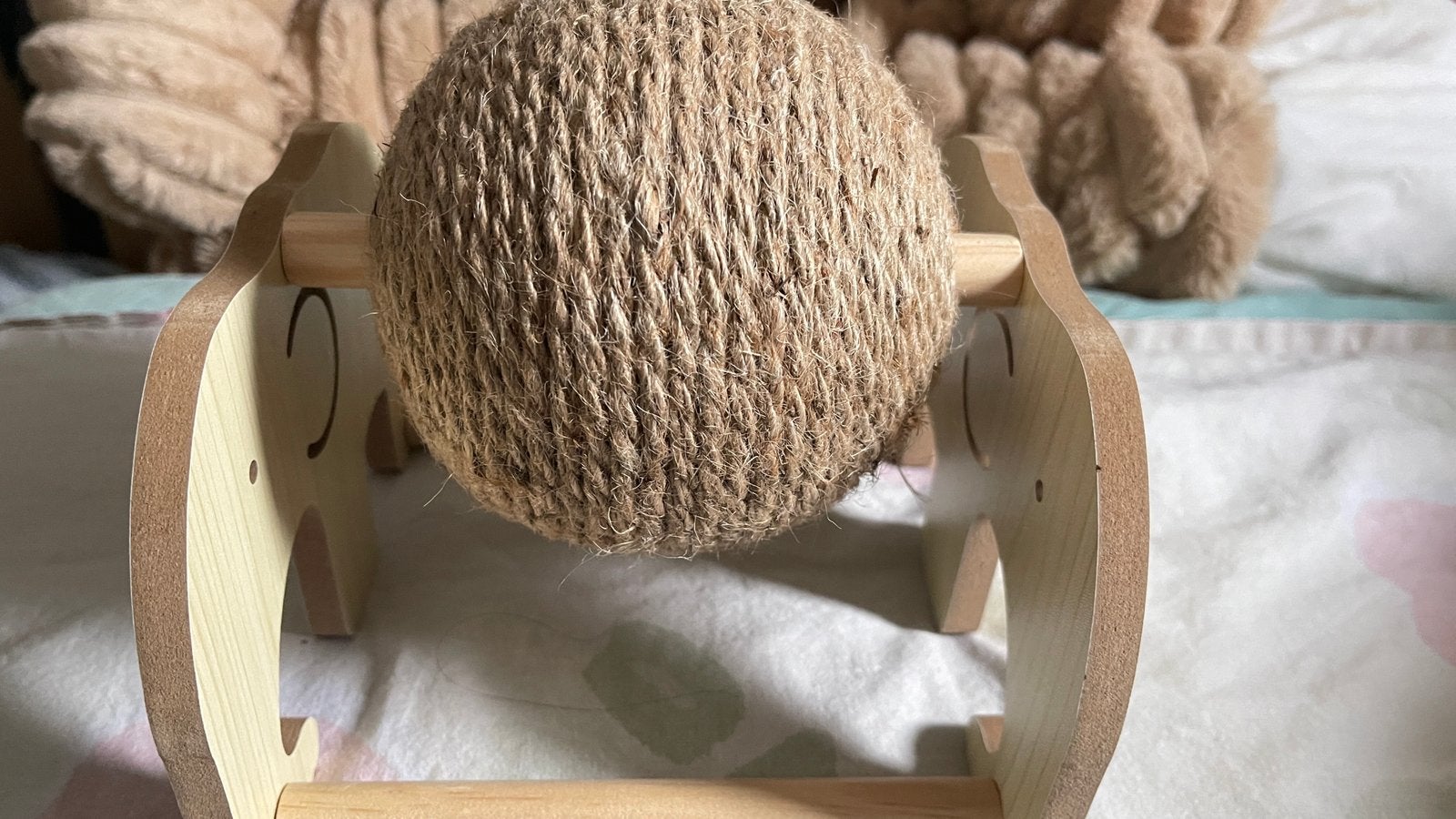Katten krabrol / krabwiel van sisal met houten standaard, Ophalen of Verzenden