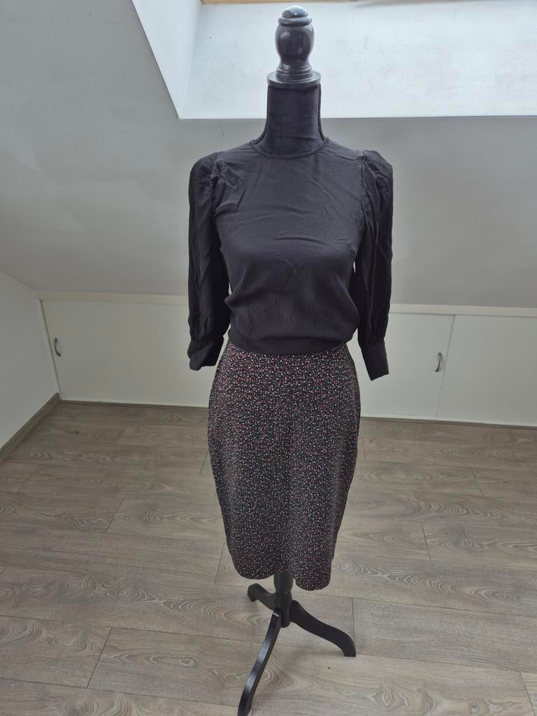 Steps rok. Maat 38, Maat 38/40 (M), Verzenden, Zwart, Knielengte