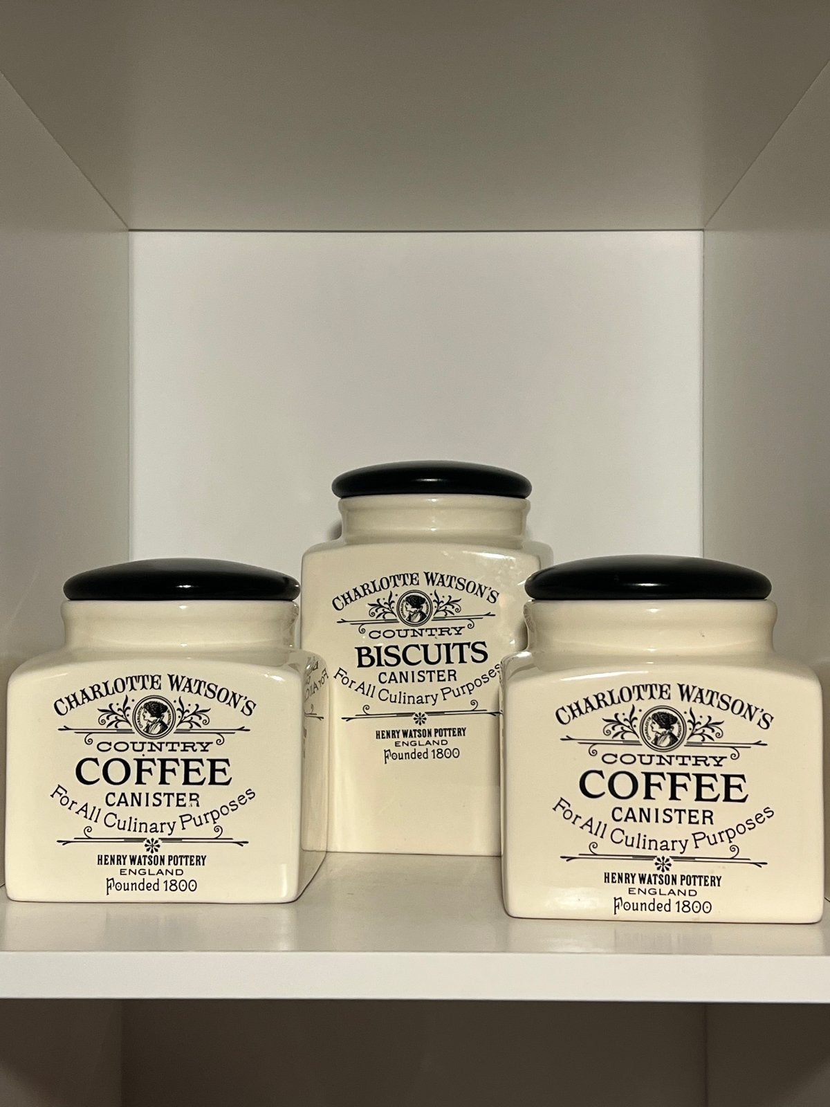 Charlotte Watson's Country Canisters: Koffie & Biscuits, Ophalen of Verzenden