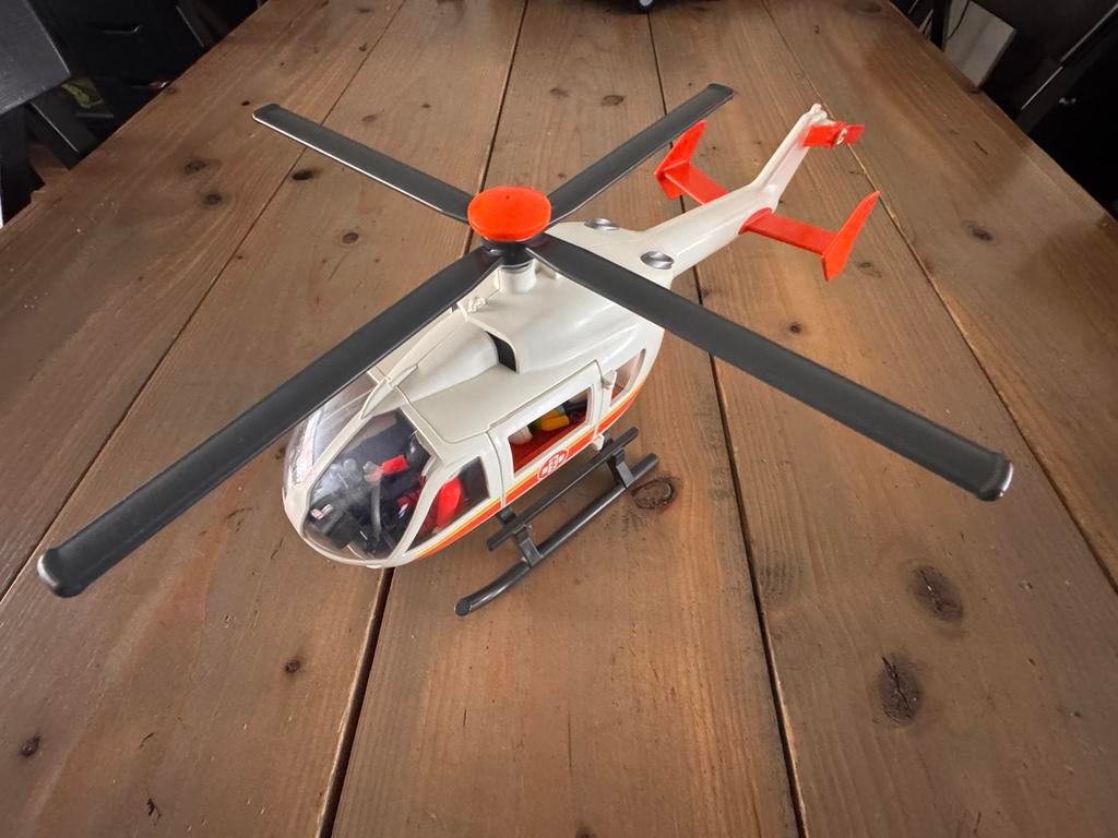 Playmobil Helikopter met piloot en brancard, Ophalen, Gebruikt, Complete set
