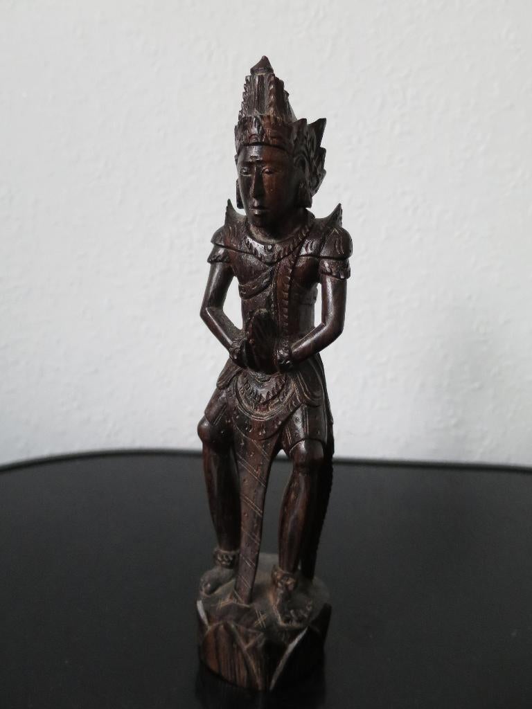prachtig uit coromandel hout gesneden beeldje 20 cm, Ophalen of Verzenden