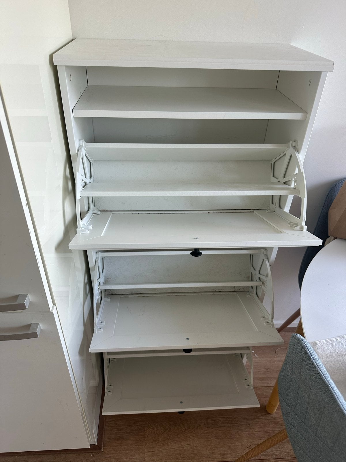 Brusali Ikea | Witte schoenenkast met 3 vakken, Ophalen, Gebruikt