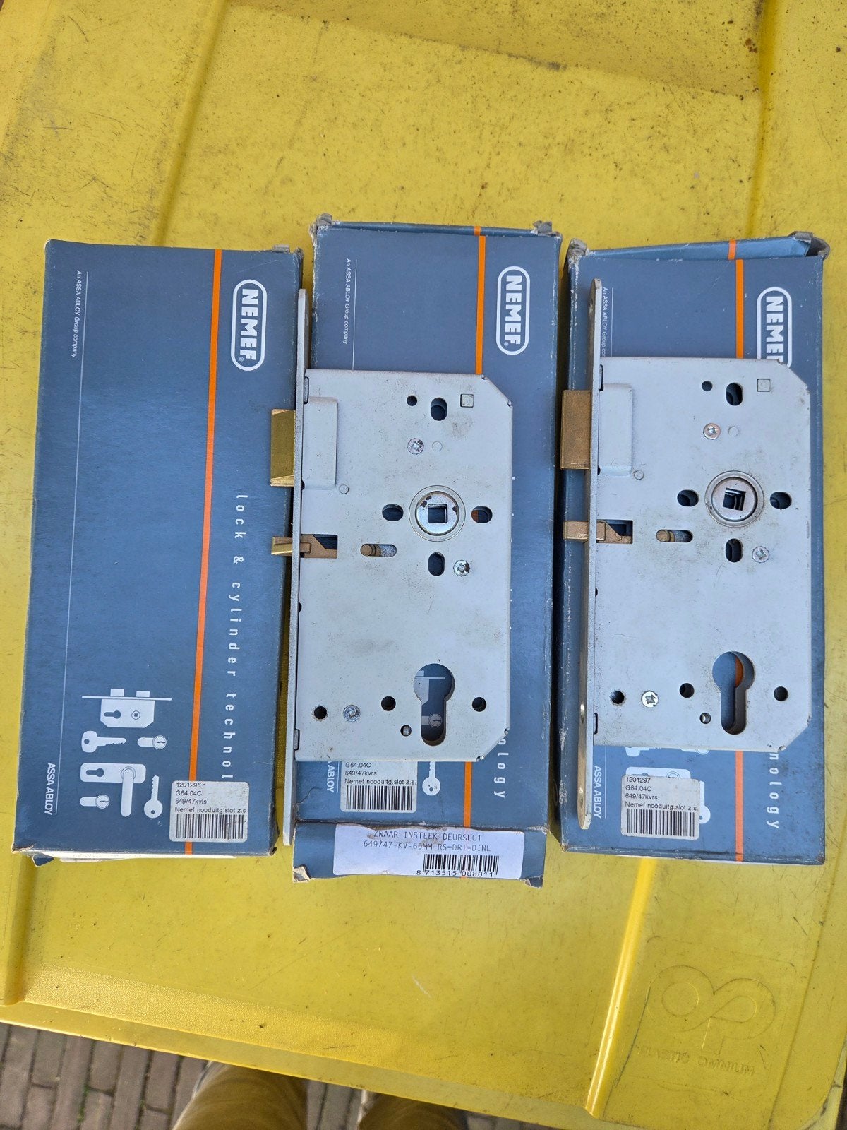 NEMEF 4st Zwaar Instelbaar Deurslot 649/47-KV-60MM, Ophalen, Nieuw, Slot