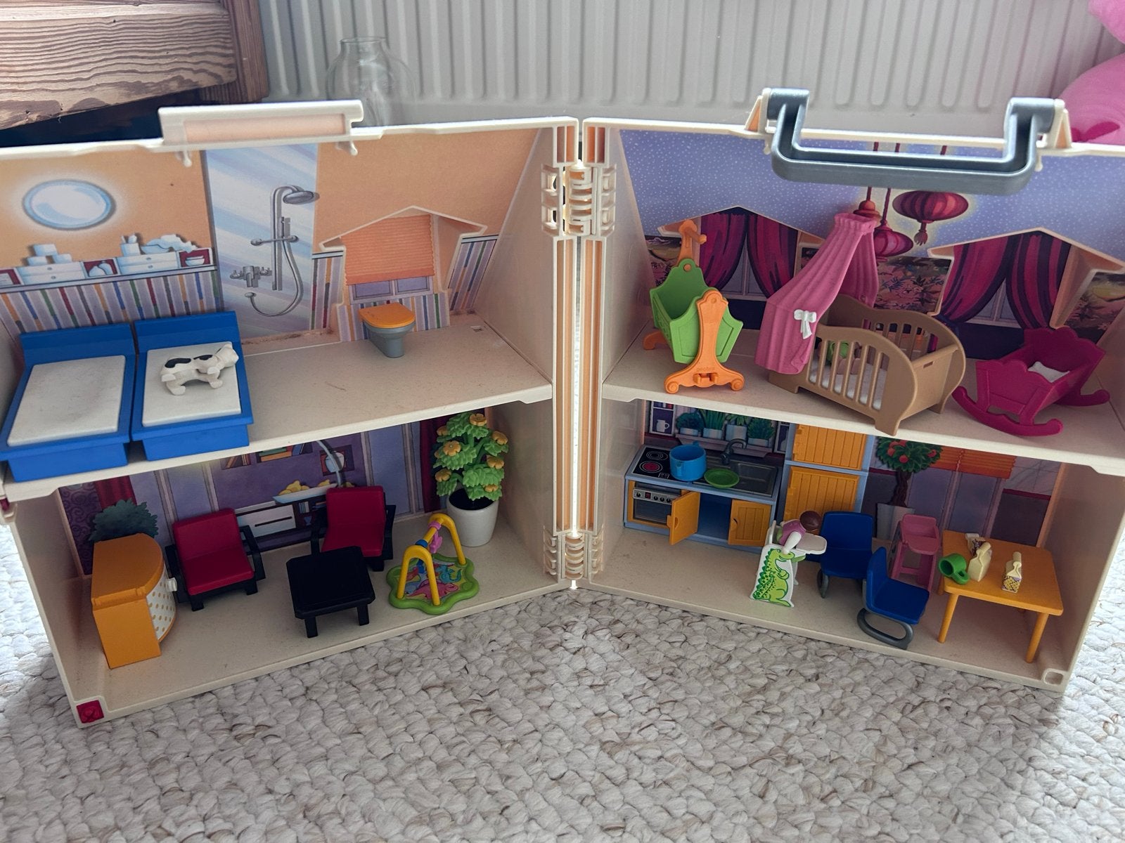 Playmobil Meeneem Speelhuis met Meubeltjes, Gebruikt, Gebouw, Complete set, Ophalen of Verzenden