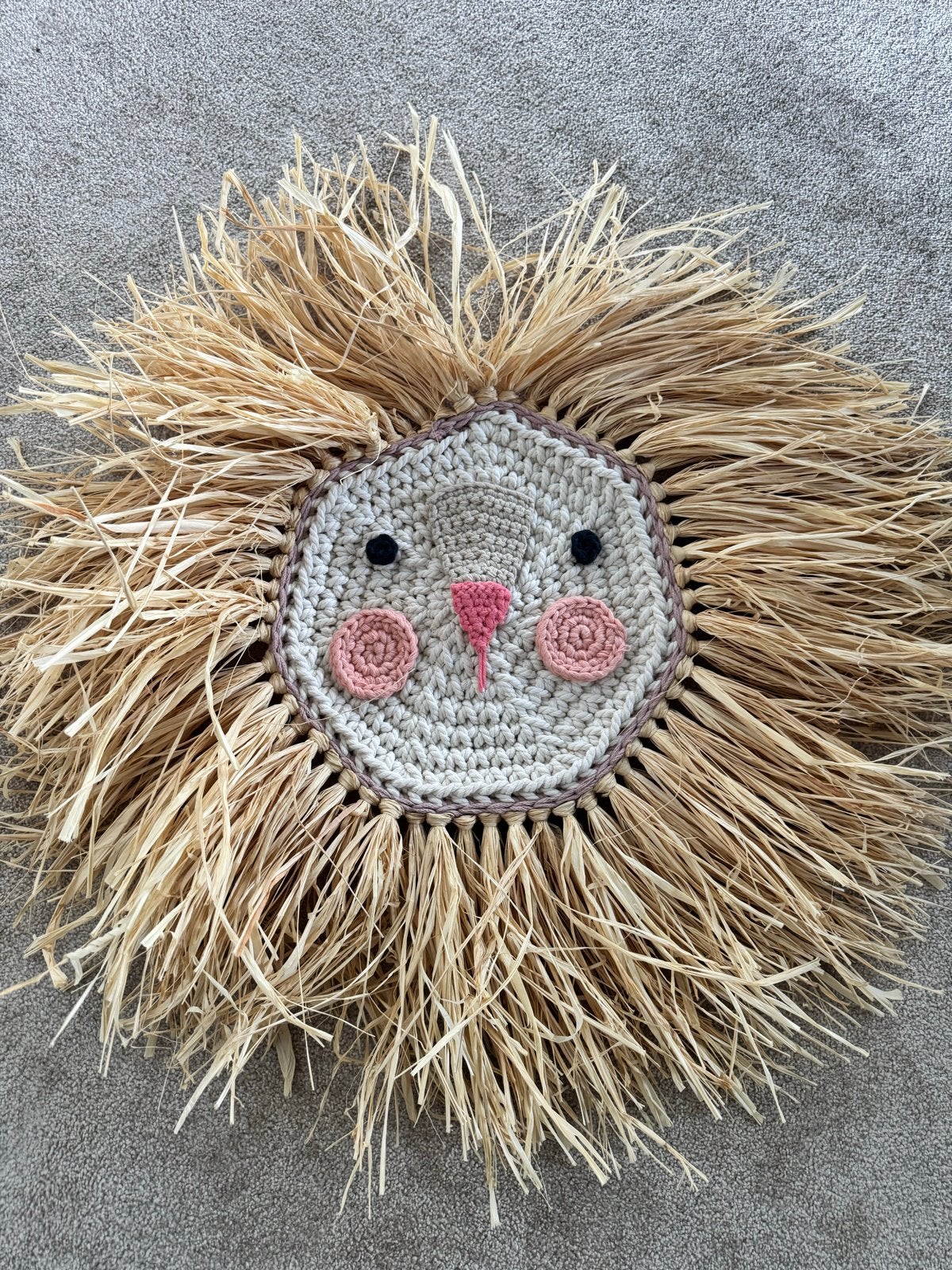 Wanddecoratie Leeuw Kinderkamer - ILA Y ELA, Boho, Meerkleurig, Textiel, Ophalen of Verzenden