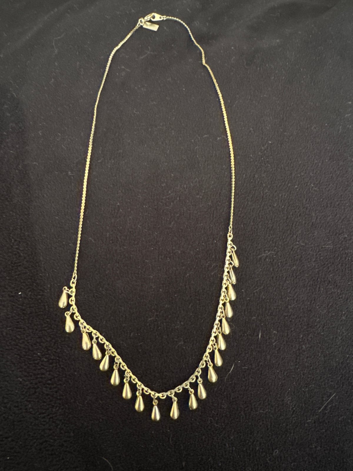 Comtessa Vintage Ketting Jaren '80 - Gouden Druppel Design, Gebruikt, Ophalen of Verzenden, Goud, Overige materialen