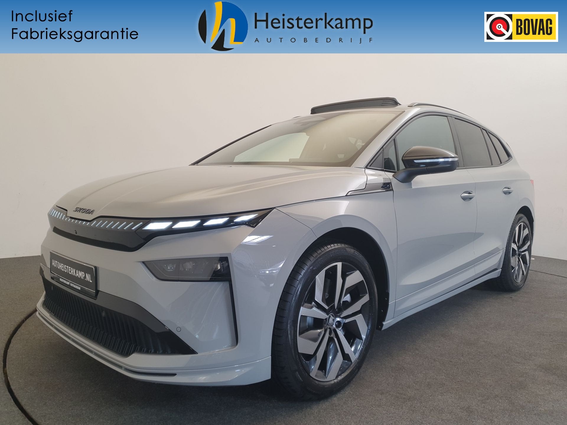Skoda Enyaq 85 Sportline 82 kWh 286pk 2.000kg trekgewicht, P, Automaat, Achterwielaandrijving, Zwart, Nieuw