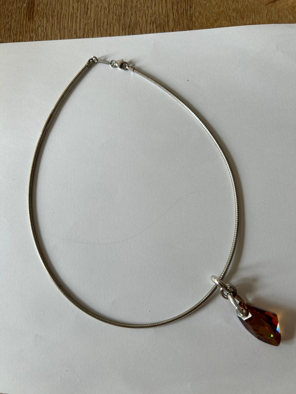 Spang, ketting met hanger van Zinzi, Bruin, Ophalen of Verzenden, Zo goed als nieuw, Met kristal
