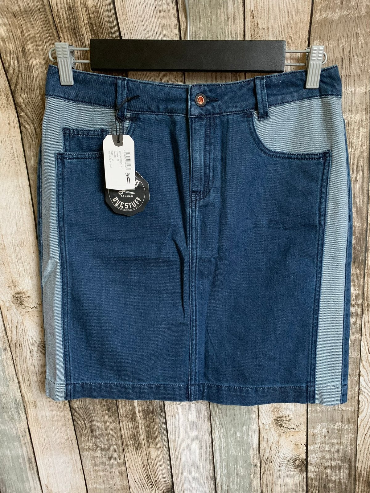Gave jeansrok van Denham (Maat M), Maat 38/40 (M), Denham, Nieuw, Knielengte