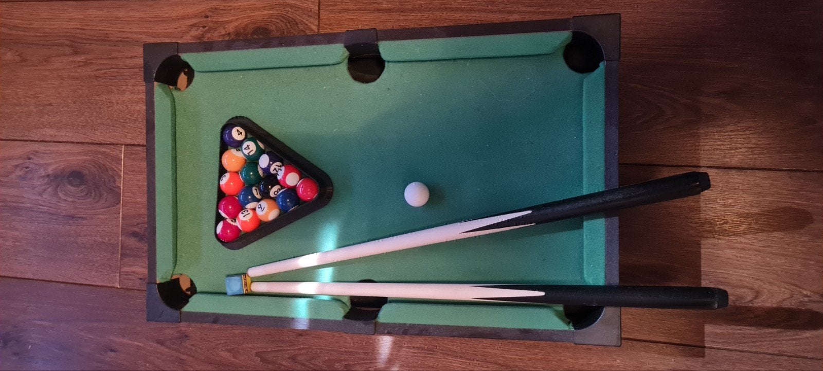 Mini Pooltafel met Keuen en Ballen, Sport en Fitness, Biljarten en Poolen, Ophalen, Gebruikt, Pooltafel