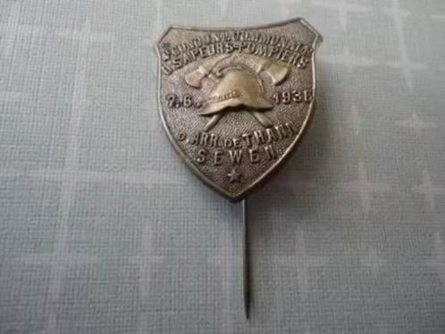 Franse speld sapeurs pompiers congrès 7-6-1936, Verzenden, Zo goed als nieuw, Overige onderwerpen, Speldje of Pin