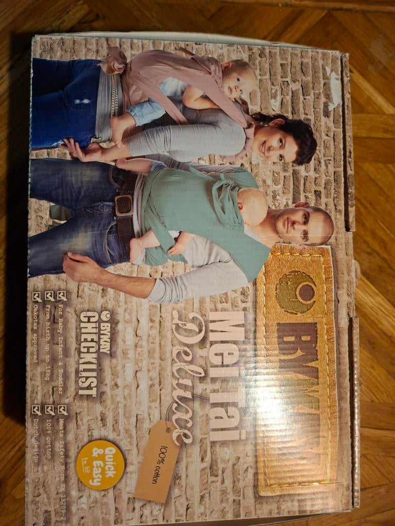 ByKay Mei Tai Deluxe draagzak - Groen katoen, Kinderen en Baby's, Babydragers en Draagdoeken, Gebruikt, Buik of Rug, Draagzak