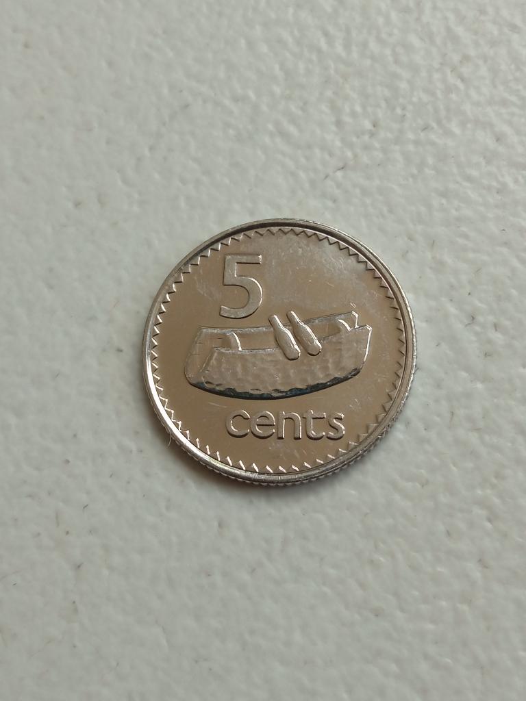 Fiji 5 cent 1990., Ophalen of Verzenden, Losse munt