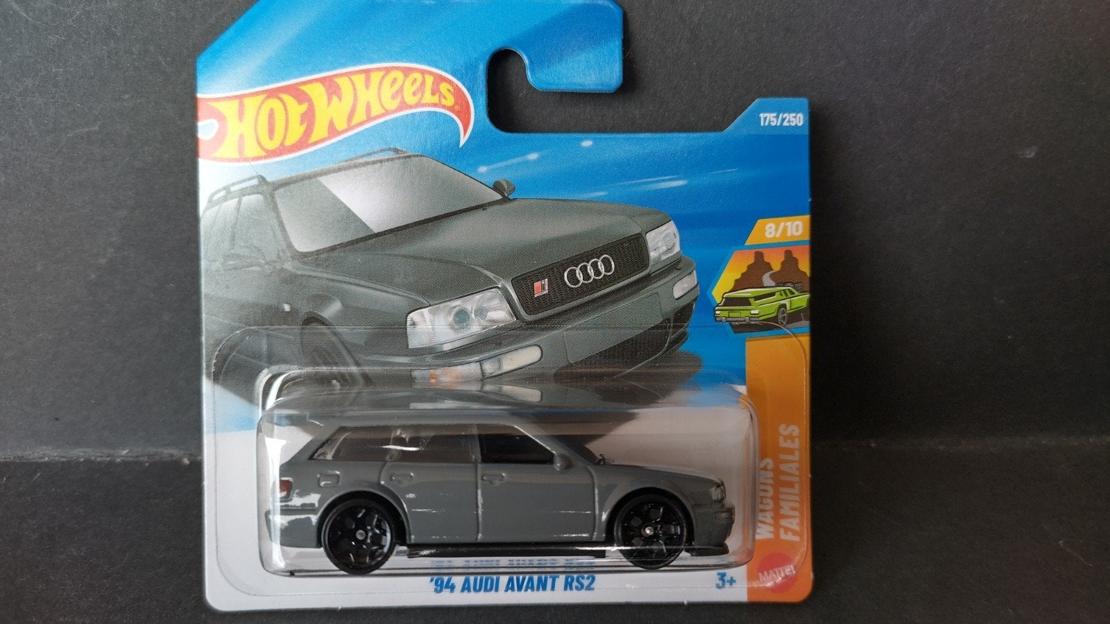 Audi RS2 Avant Grijs 1:64 3inch Hotwheels Pol, Auto, Verzenden, ., Nieuw