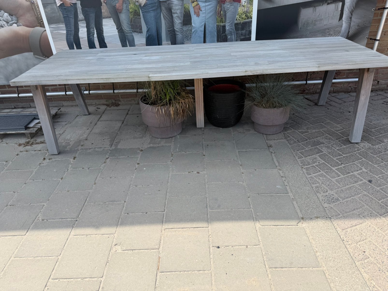 Tuintafel 300 cm grey, Tuin en Terras, Tuintafels, Ophalen, Zo goed als nieuw, Rechthoekig