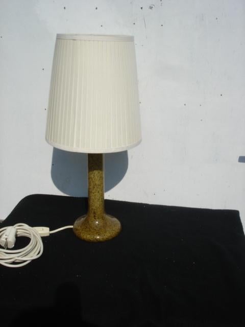 Holmegaard design Le Klint glazen tafellamp, jaren '70, Huis en Inrichting, Ophalen of Verzenden, Gebruikt, Glas, Minder dan 50 cm