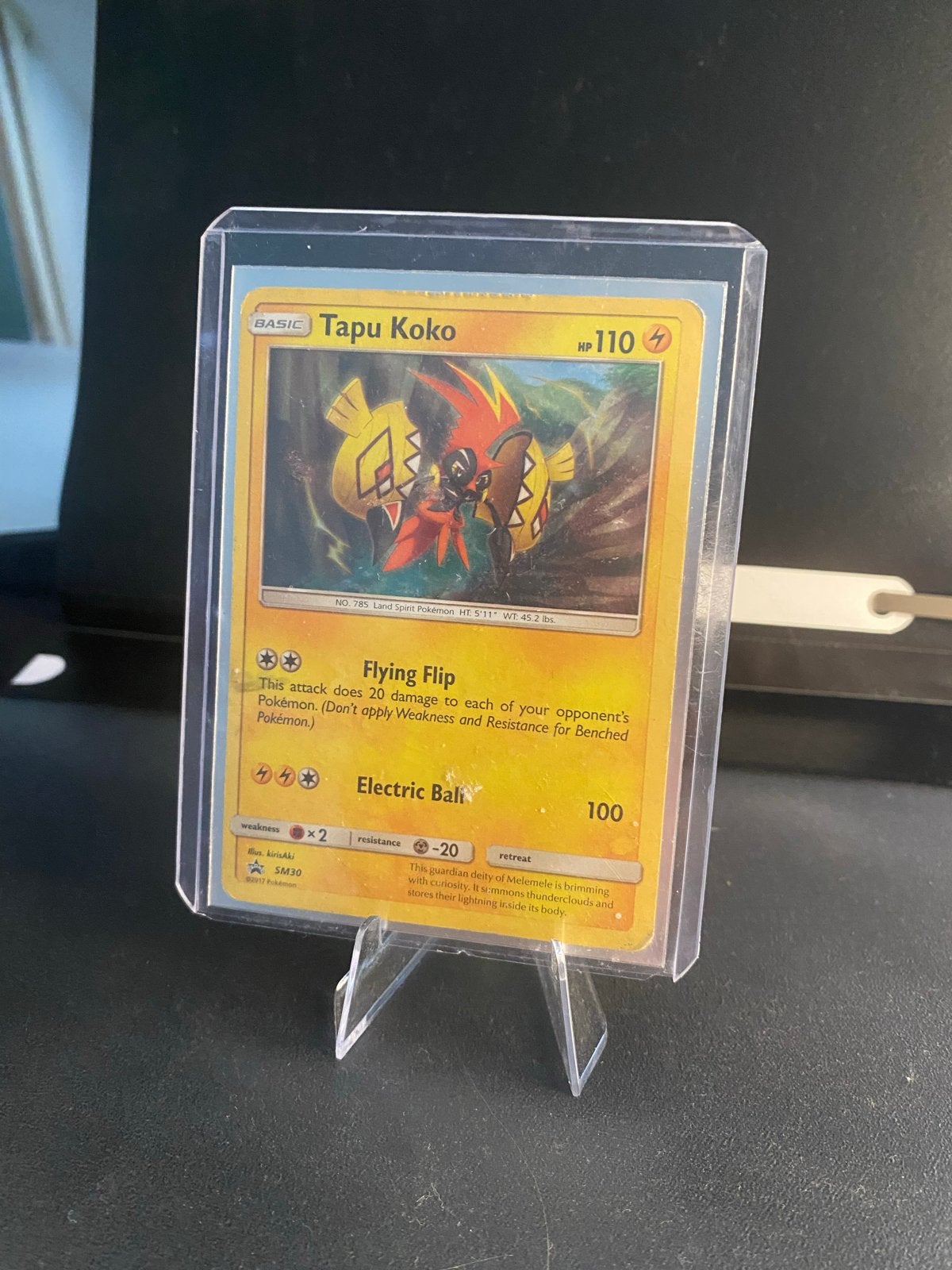 Pokémon Kaart Tapu Koko SM30 - Zeldzaam en in Topstaat, Ophalen of Verzenden, Zo goed als nieuw, Losse kaart